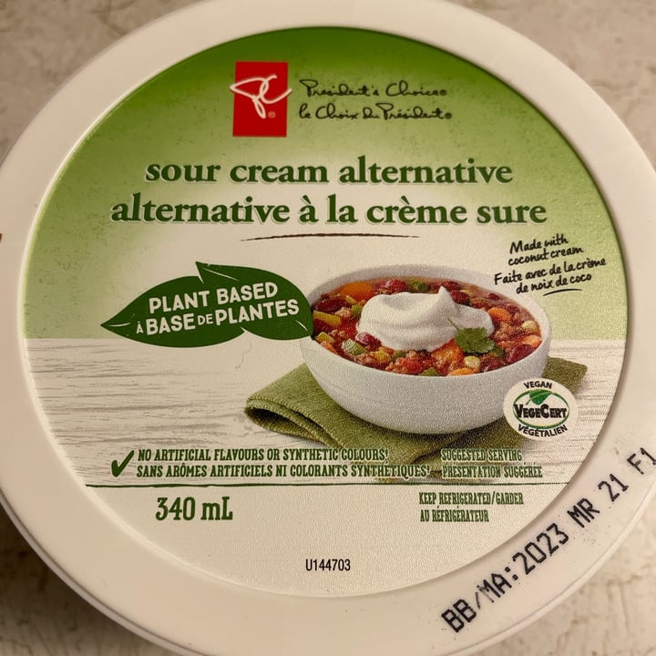 photo of PC President’s Choice Sour Cream shared by @snoooz on  28 Feb 2023 - review