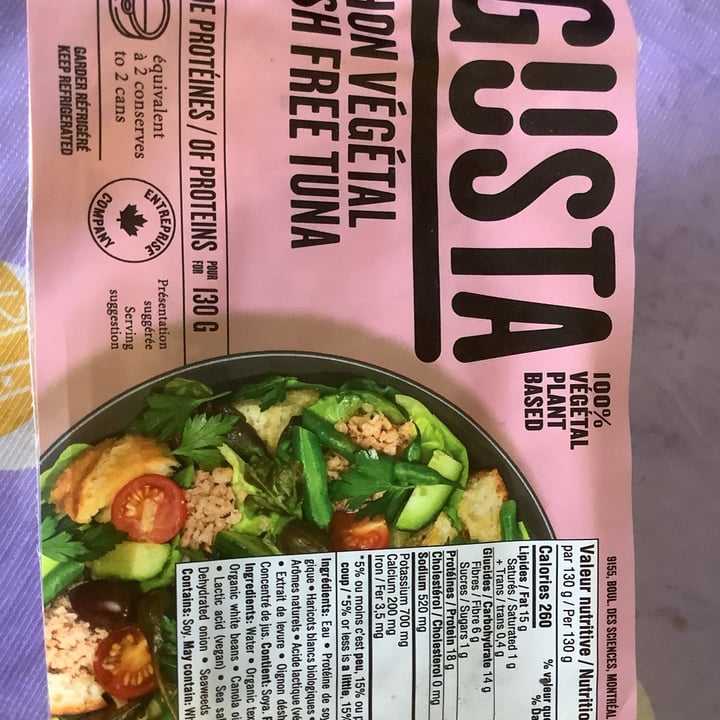 photo of gusta Plant Based Tuna shared by @jujugato on  09 Apr 2023 - review