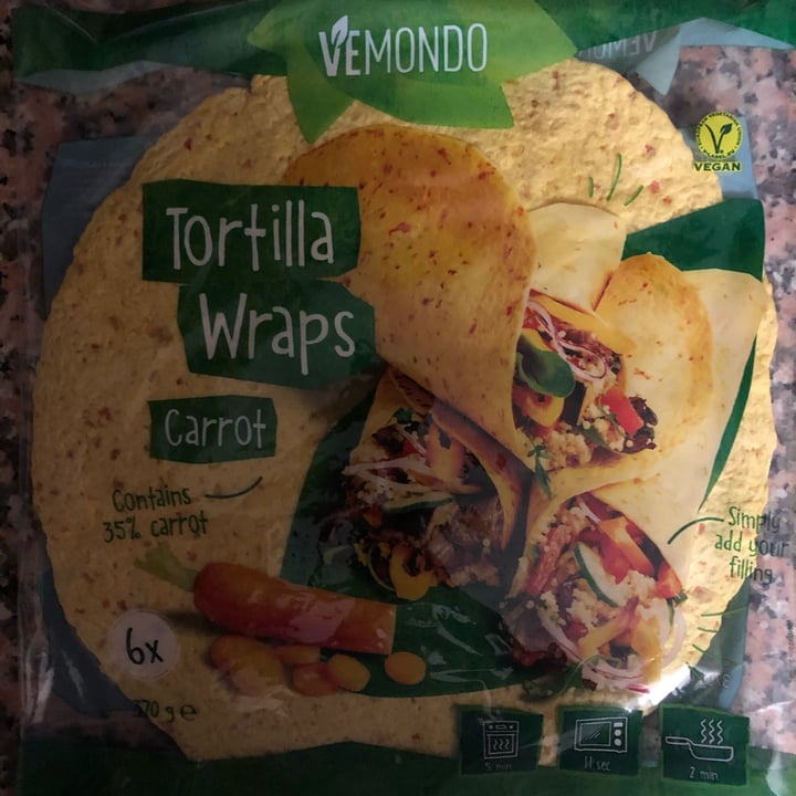 photo of Vemondo Tortilla Wraps Carrot shared by @sarabiondo on  14 Feb 2023 - review