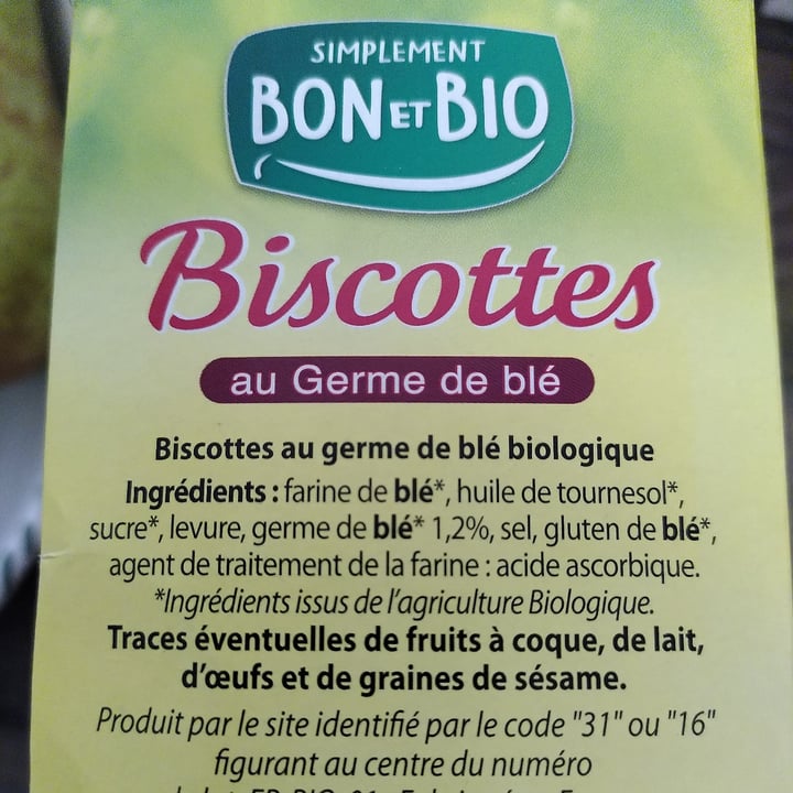 photo of Bon et bio biscottes au germe de blé shared by @walkabout-veg on  19 Mar 2023 - review
