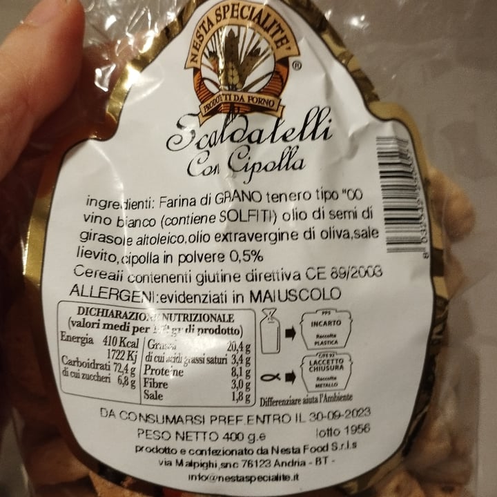photo of Nesta spe taralli alla cipolla shared by @valeme on  11 Jan 2023 - review