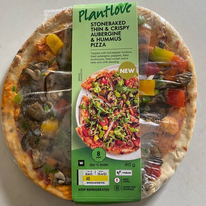 photo of Woolworths Food aubergine & hummus pizza shared by @neale on  25 Jan 2023 - review