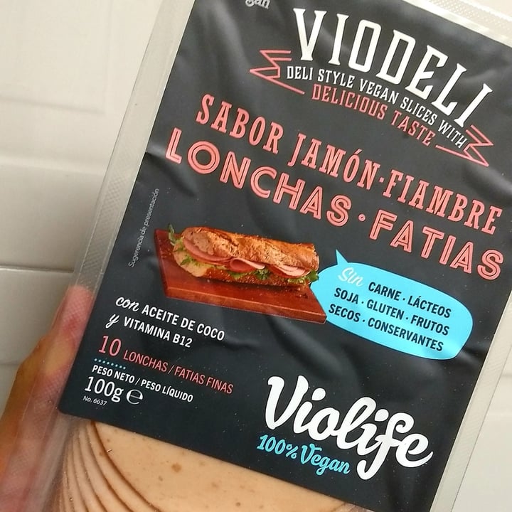 photo of Violife Viodeli fiambre sabor jamón shared by @veganlicious on  16 Jul 2023 - review