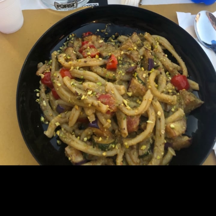 photo of BarLume fettucine al pesto con melanzane e pomodori shared by @elenagreco on  20 Mar 2023 - review