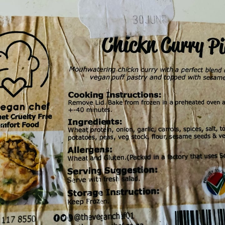photo of The Vegan Chef Chickn curry pie shared by @andrew309 on  02 Jan 2023 - review