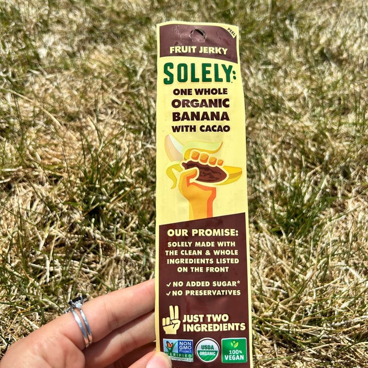 photo of Solely 1 Whole Banana with Cacao Fruit Jerky shared by @izzyyrey on  24 Apr 2023 - review