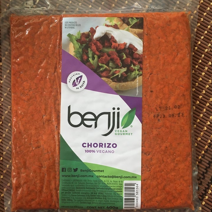 photo of Benji Vegan Gourmet Chorizo Vegano shared by @jatzi on  28 Jun 2023 - review