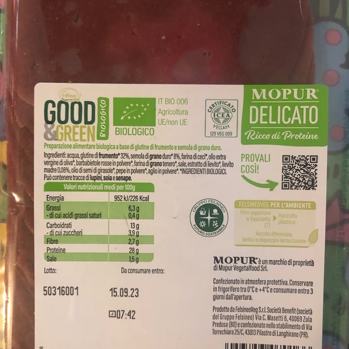 photo of Good & Green affettato di mopur delicato shared by @ilariafin on  03 Aug 2023 - review