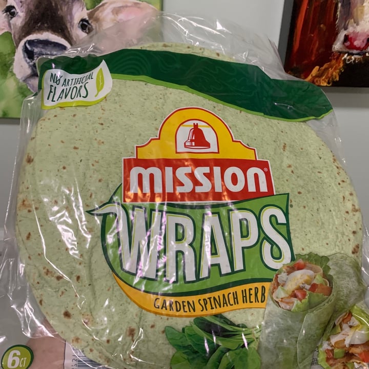 photo of Mission Foods Mission Wraps Garden Spinach Herb shared by @onehungryvegan on  16 Feb 2023 - review