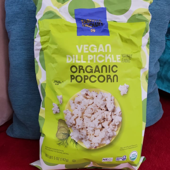 photo of Tabitha Brown vegan dill pickle popcorn shared by @ashwickety on  25 Feb 2023 - review