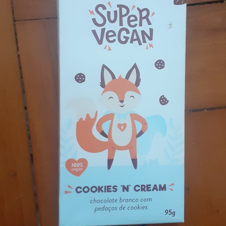 photo of Super Vegan Barra de Chocolate - Cookies 'N' Cream 95g shared by @veraslima on  02 Apr 2023 - review