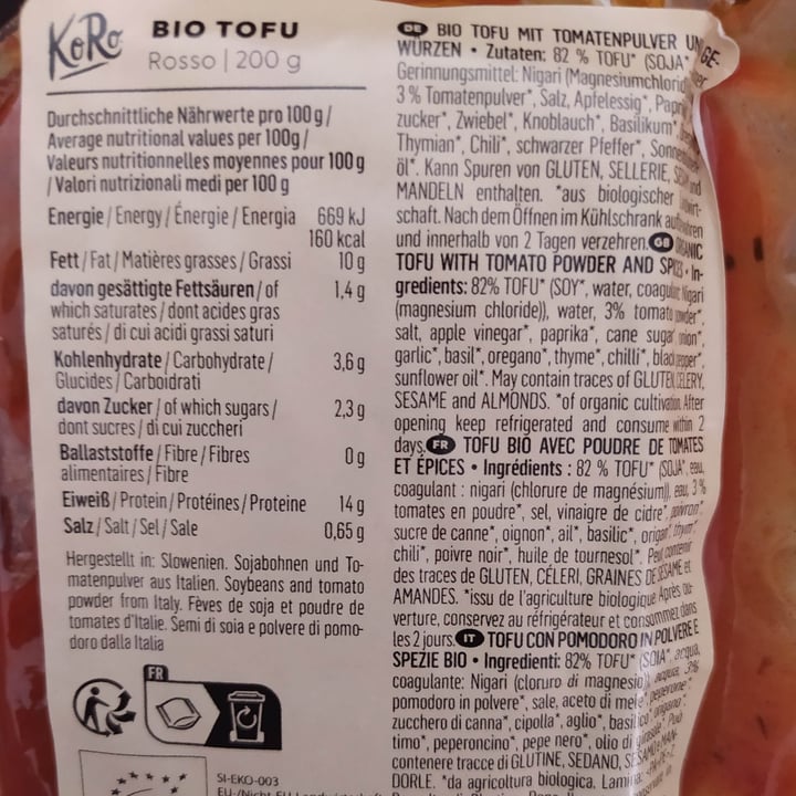 photo of Koro Bio Tofu Rosso shared by @aleluthien on  29 May 2023 - review