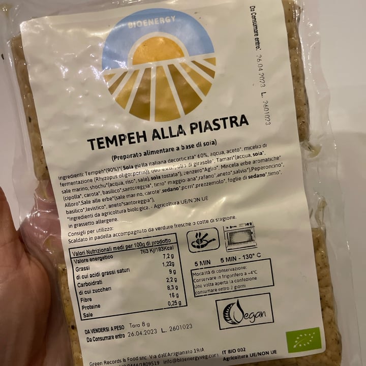 photo of bioenergy Tempeh alla piastra shared by @loveg on  09 Feb 2023 - review