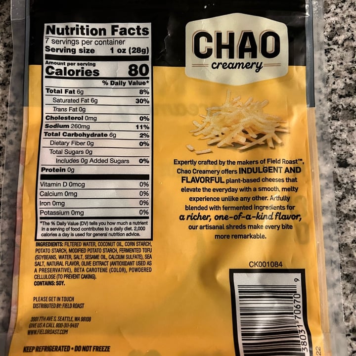 photo of Field Roast Chao Creamy Original Shreds shared by @annettej on  11 Mar 2023 - review