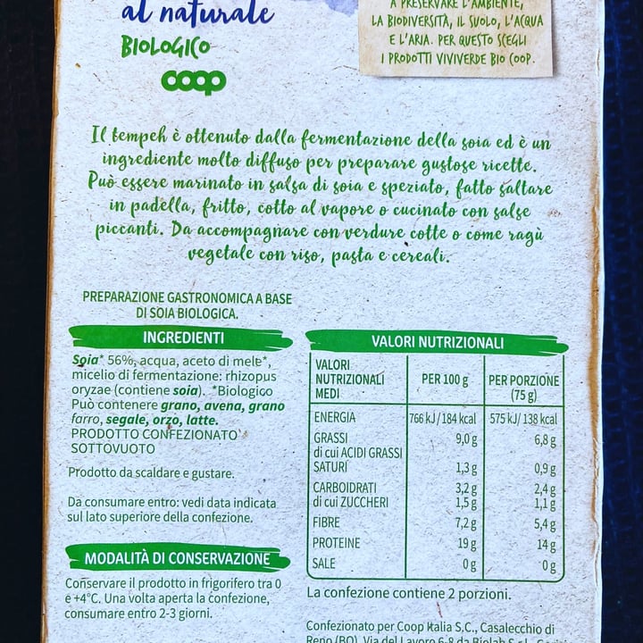 photo of Viviverde bio tempeh shared by @federicathewitch on  22 Apr 2023 - review