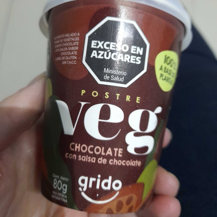photo of Grido postre veg chocolate con salsa de chocolate shared by @paauvegan on  05 May 2023 - review