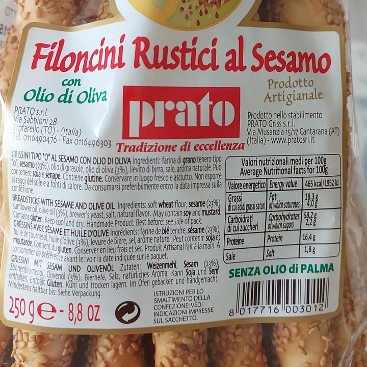 photo of Prato Filoncini Rustici al Sesamo shared by @veraviglie on  07 Aug 2023 - review