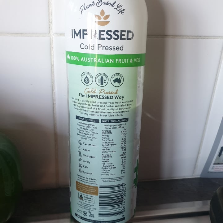 photo of plant based life Impressed Easy Greens Juice shared by @carolynw on  07 Feb 2023 - review