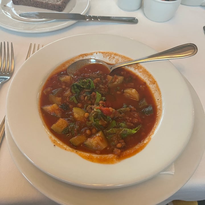 photo of The Fernery Lodge and Chalets Lentil, spinach And Tomato Soup shared by @ewhiting10 on  14 Feb 2023 - review