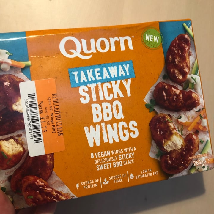 photo of Quorn Takeaway Sticky BBQ Wings shared by @cloudnineberry on  06 Apr 2023 - review