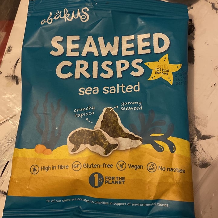 photo of abakus foods Seaweed crisps: sea salt shared by @bekahfromearth on  19 Mar 2023 - review