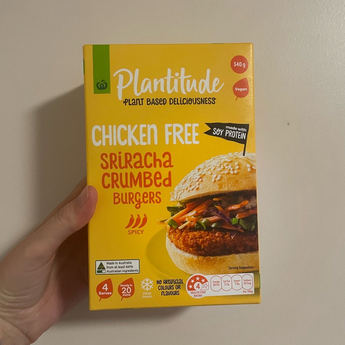 Plantitude Chicken Free Sriracha Crumbed Burgers Reviews abillion