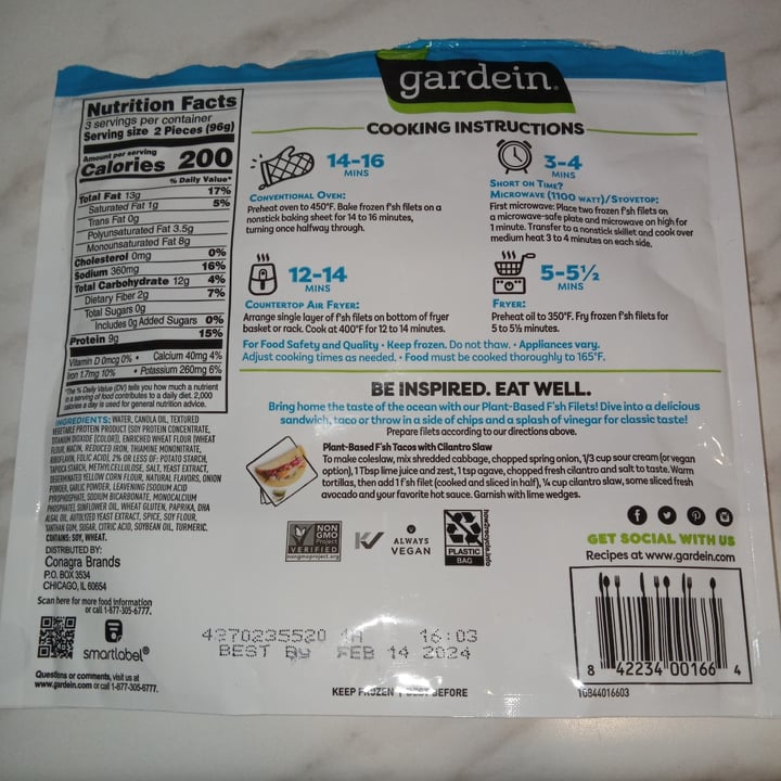photo of Gardein Golden Plant Based F'sh Filets  shared by @zanymary on  22 Mar 2023 - review