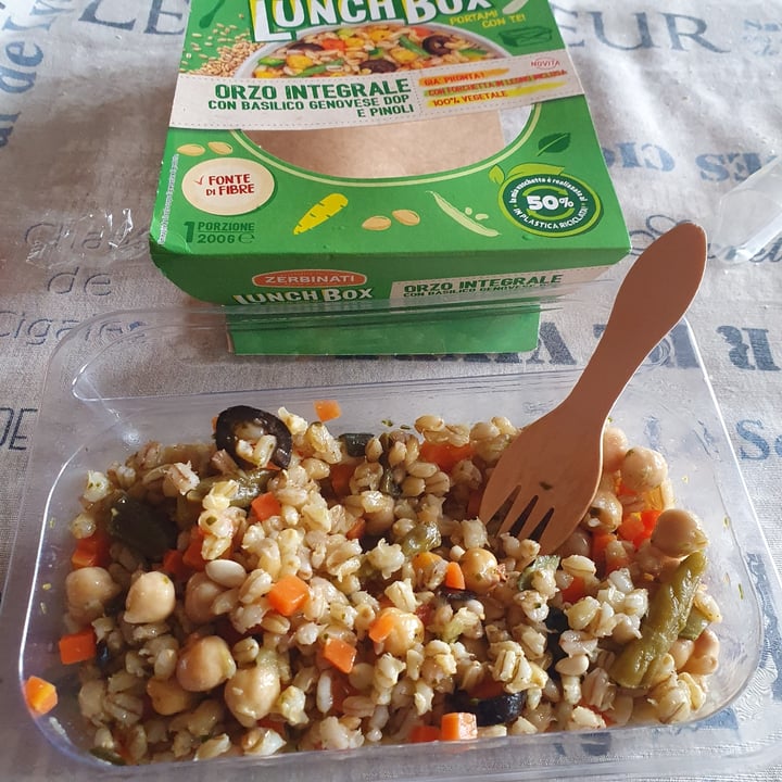 photo of Zerbinati Lunch Box Orzo Integrale con Basilico Genovese Dop e Pinoli shared by @momipeterpan on  22 May 2023 - review