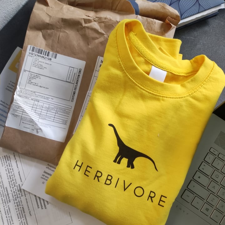 photo of Vegan Outfitters Herbivore Dinosaur - Ethical Vegan T-Shirt shared by @chiaf on  17 Apr 2023 - review