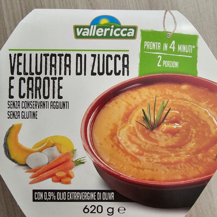 photo of Vallericca Vellutata di zucca e carote shared by @toffeeveg on  27 Apr 2023 - review