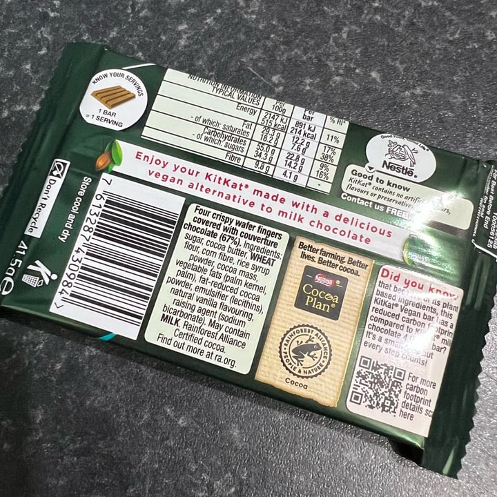 photo of Nestlé Kitkat Vegan shared by @olivejuice on  27 Jan 2023 - review