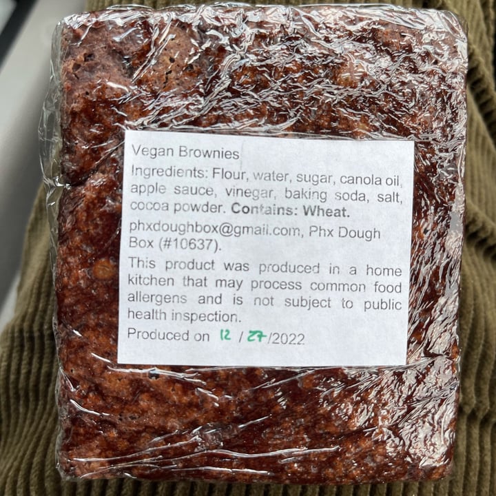photo of PHX Dough Box Vegan Brownie shared by @mckinley on  30 Dec 2022 - review