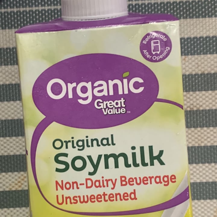 photo of Great Value  Organic Original Soymilk Unsweetened shared by @tecitomj on  05 Mar 2023 - review