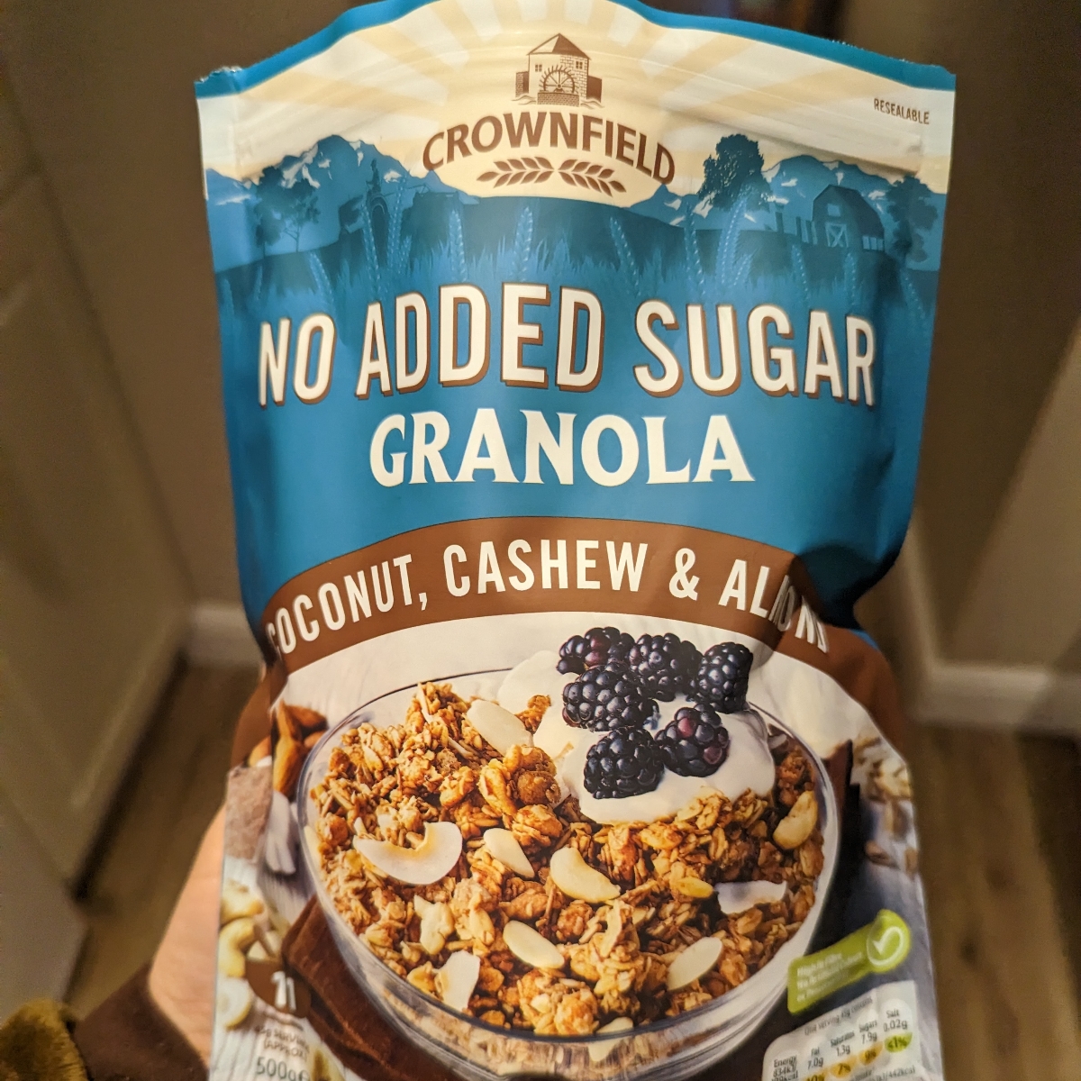 Crownfield No Added Sugar Granola Coconut Cashew and Almond Reviews