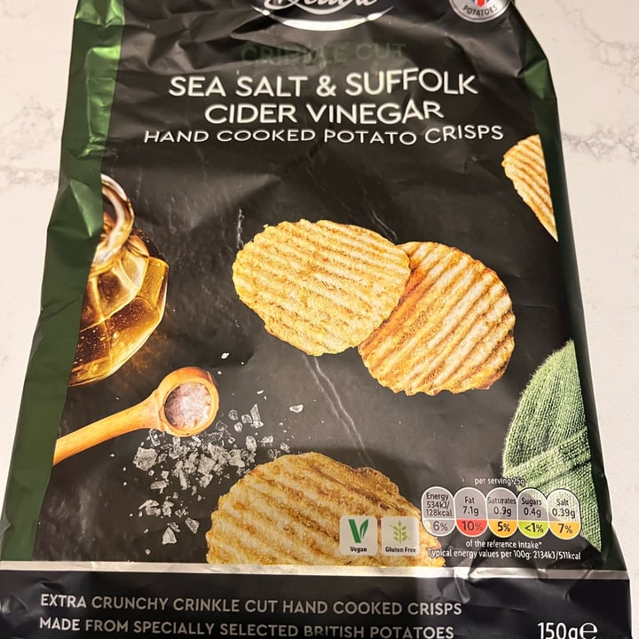 Lidl Sea salt and Suffolk cider vinegar crisps Review | abillion