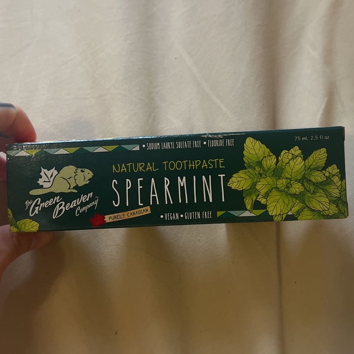 photo of The Green Beaver company Spearmint Natural Toothpaste shared by @carrieannburns on  13 Feb 2023 - review