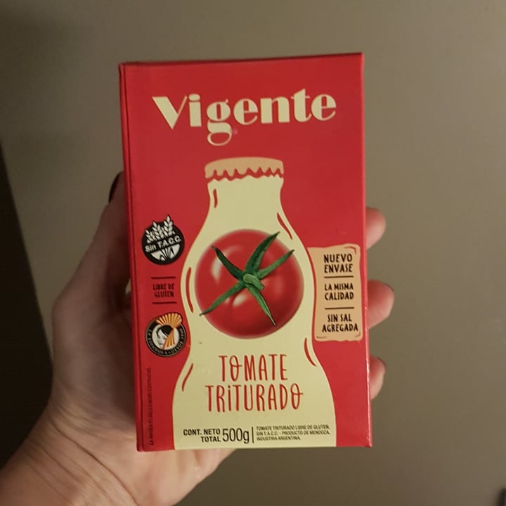 photo of Vigente Tomate Triturado shared by @vforvegan on  19 May 2023 - review