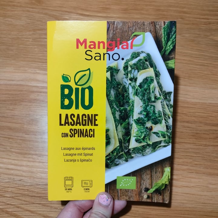 photo of Mangiar Sano bio lasagne con spinaci shared by @jericam on  14 May 2023 - review