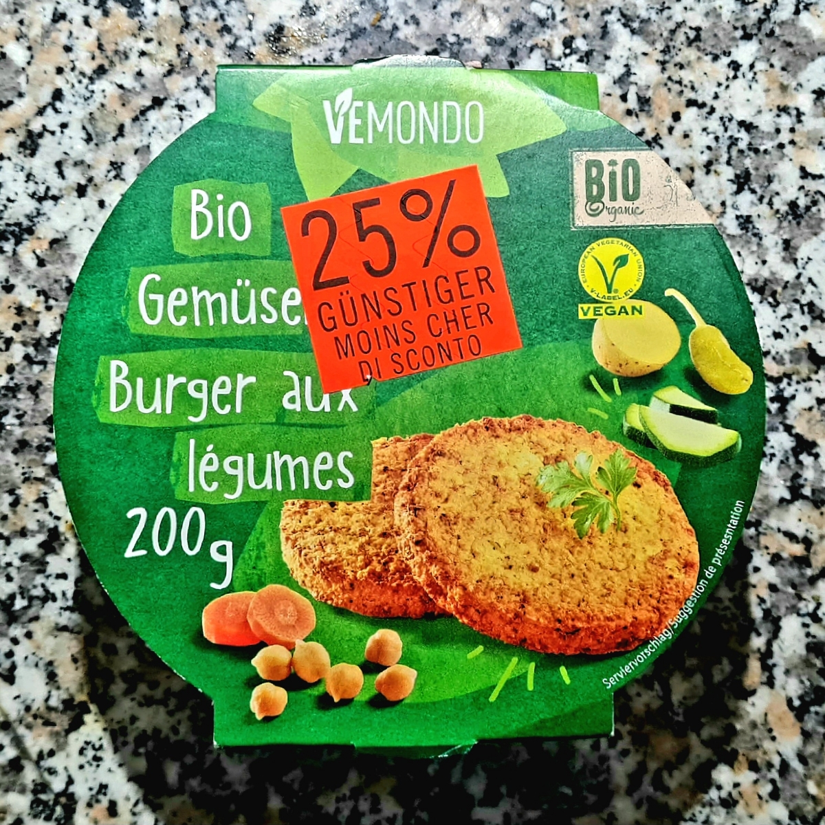 Bio Gemüseburger from Vemondo - Vegan Product Reviews & Ratings | abillion