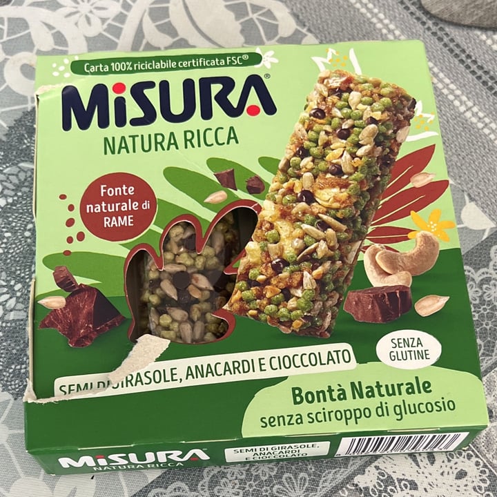 photo of Misura Barrette Semi Di Girasole, Anacardi E Cioccolato shared by @siggia on  04 May 2023 - review