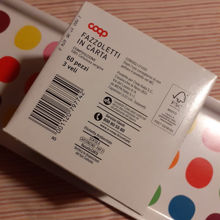 photo of Coop fazzoletti di carta 3 veli confezione quadrata shared by @chinocia on  19 Apr 2023 - review