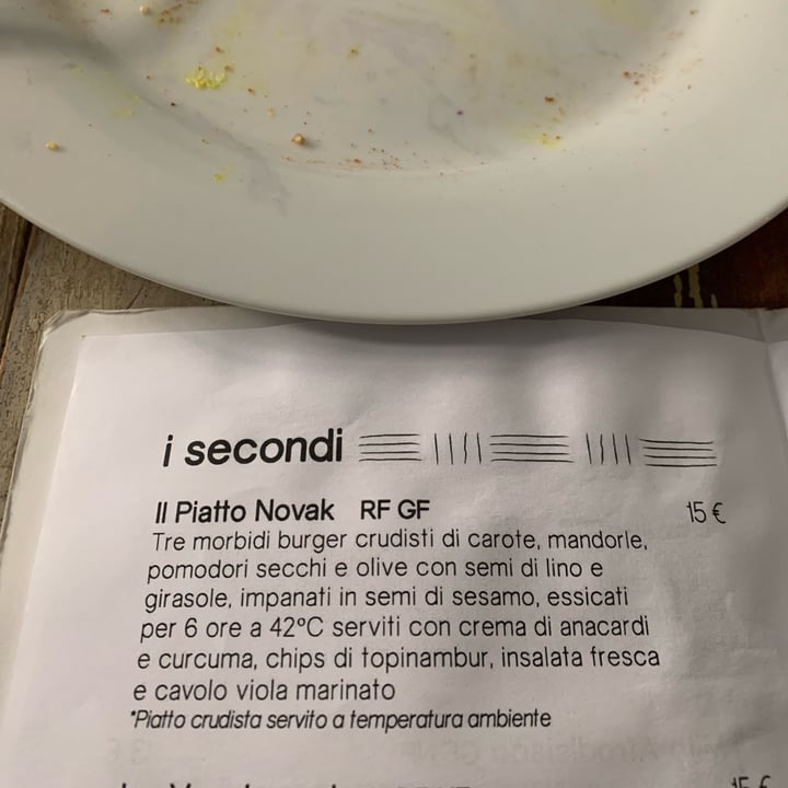 photo of L'Orto già Salsamentario - Vegan & raw food Il Piatto Novak shared by @unejanie on  28 Jan 2023 - review