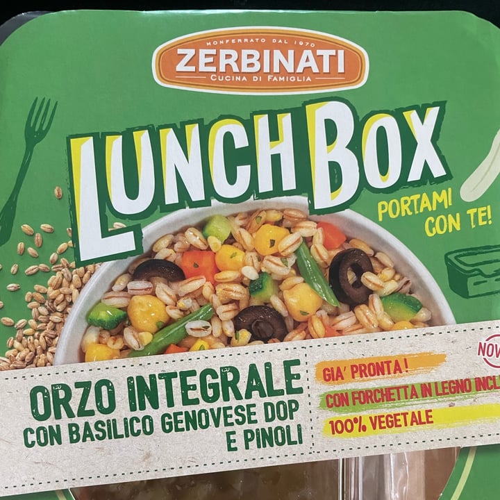 photo of Zerbinati Lunch Box Orzo Integrale con Basilico Genovese Dop e Pinoli shared by @ammi on  12 Jul 2023 - review