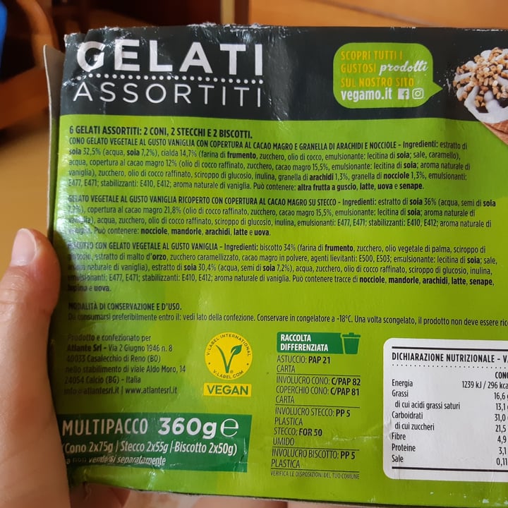 photo of Vegamo Gelati Assortiti Veg shared by @nadiagiallo on  05 Jul 2023 - review