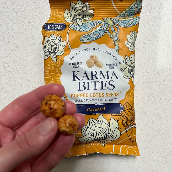 photo of Karma Bites Popped lotus seed caramel shared by @jess-m-wright on  28 Jul 2023 - review