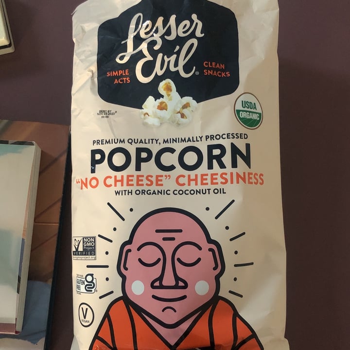 photo of Lesser Evil Snacks Organic Popcorn No Cheese Cheesiness shared by @lovecows on  10 May 2023 - review