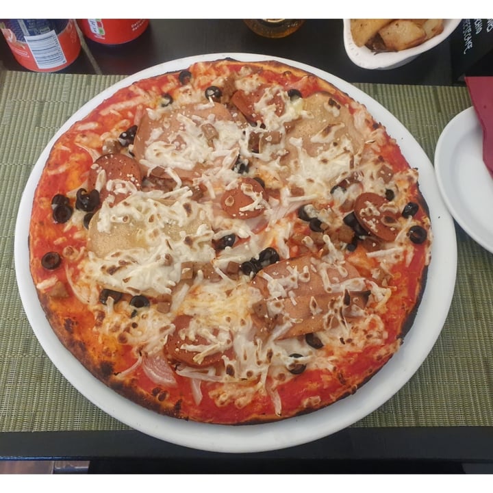 photo of Novapizza Vegetarian Kitchen Meat Feast shared by @veganlmk on  08 Apr 2023 - review