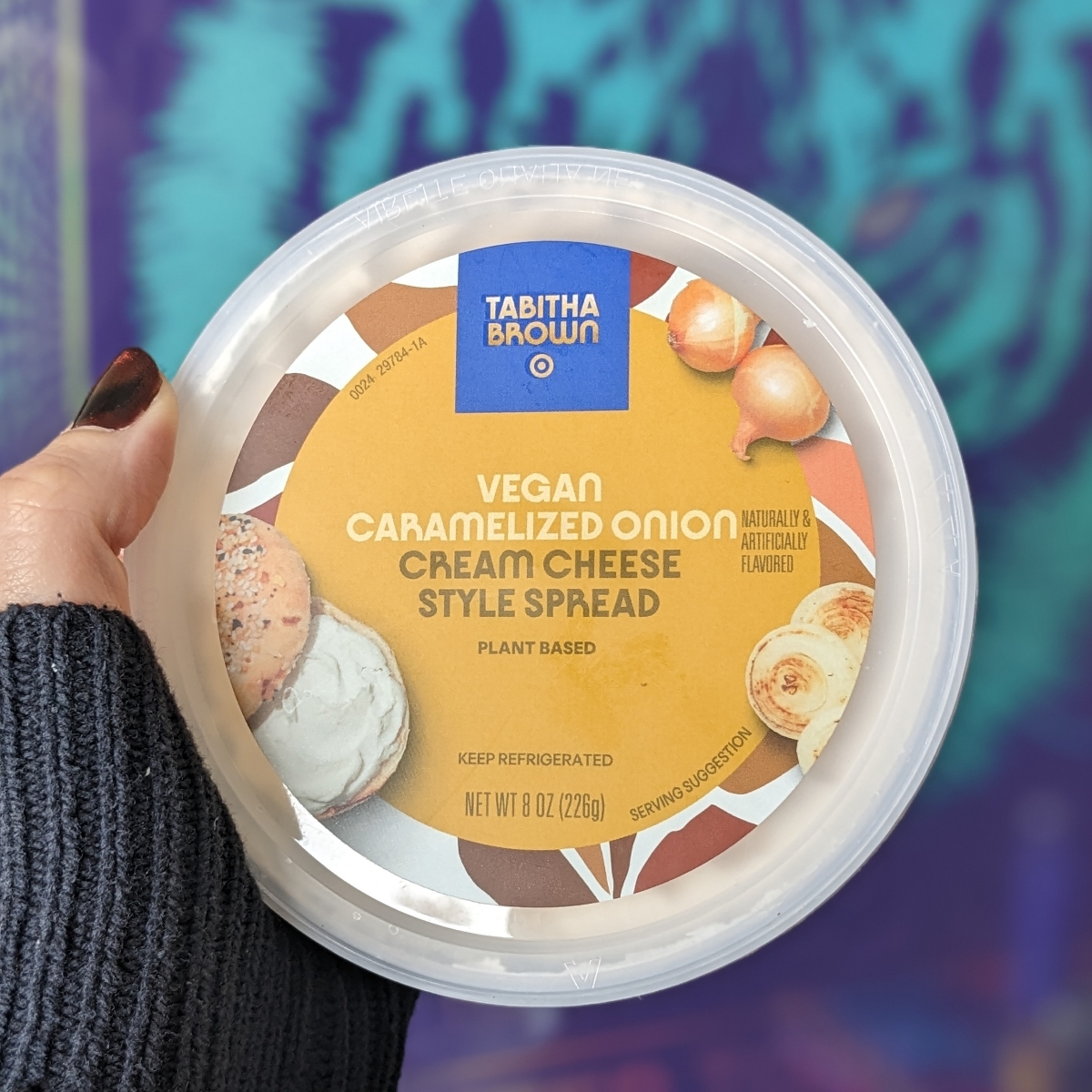 vegan caramelized onion cream cheese style spread from Tabitha Brown ...