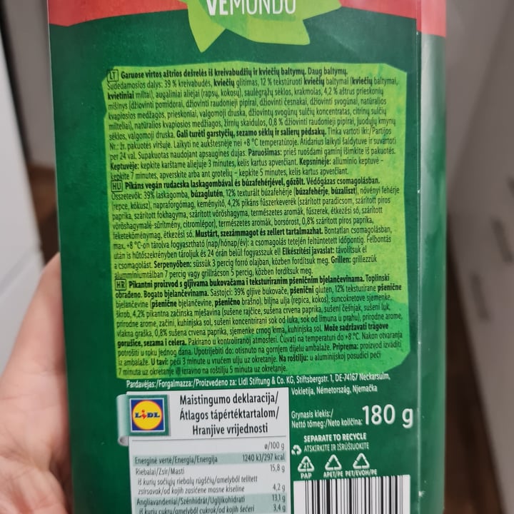 photo of Vemondo Vegan Sausages - spicy shared by @kava-i-trava on  13 Apr 2023 - review