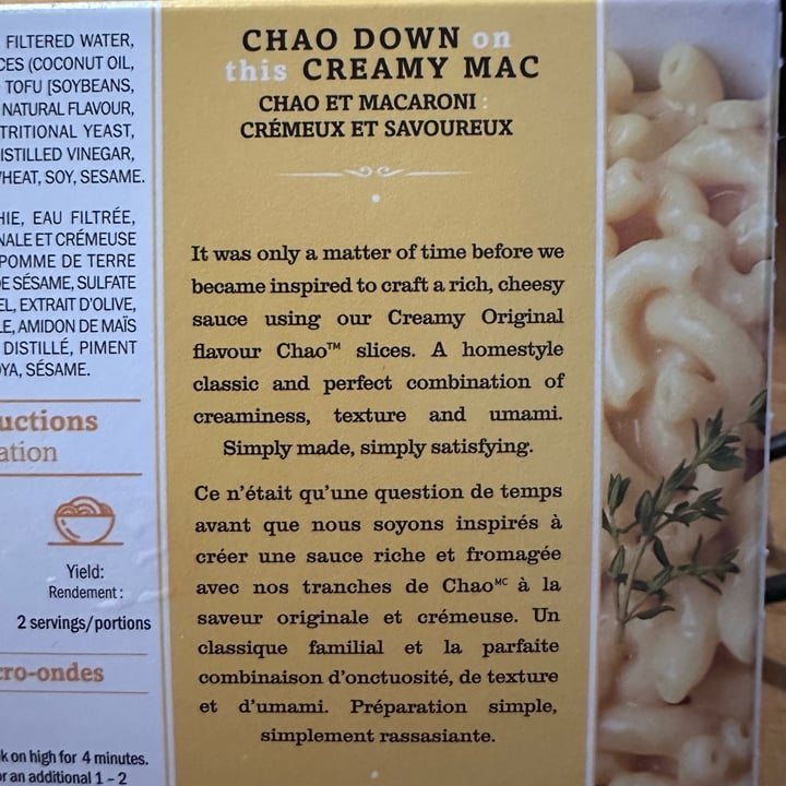 photo of Field Roast Creamy Mac ‘n Chao shared by @nowmakeitvegan on  12 Aug 2023 - review